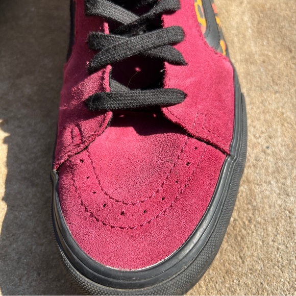 Vans Sk8-Hi magenta, black animal print shoes SIZE 10 - Picture 5 of 8